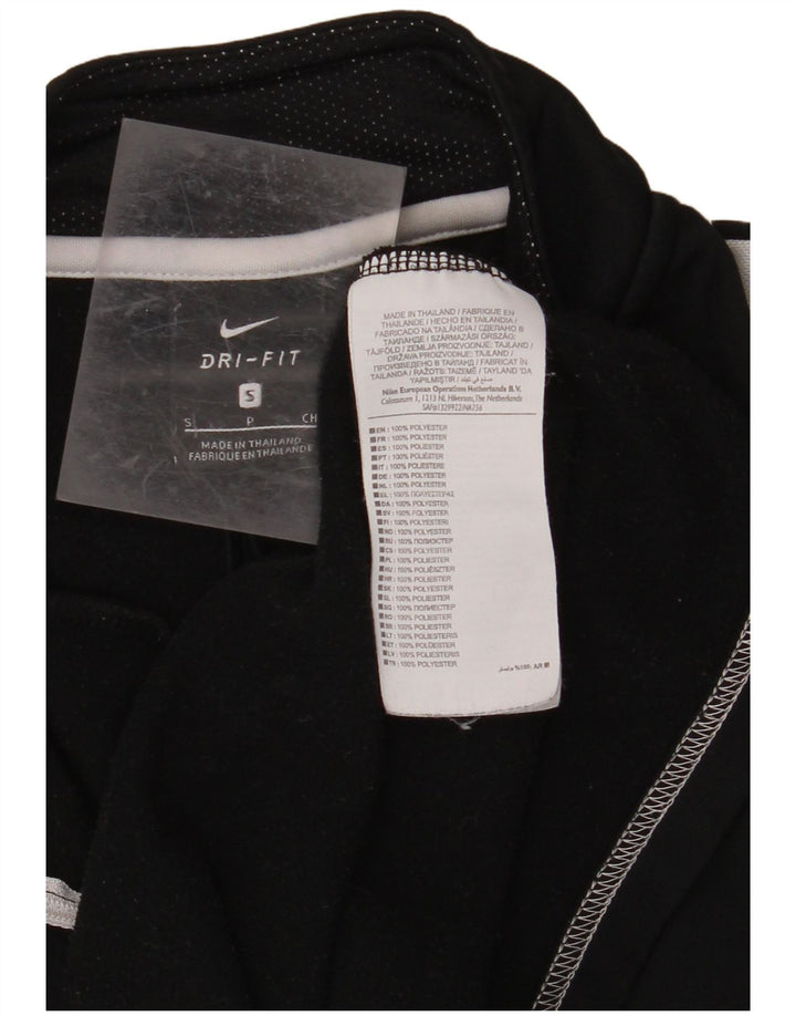 Ανδρική φόρμα πουλόβερ με φερμουάρ Dri Fit NIKE Top Small Black Colourblock