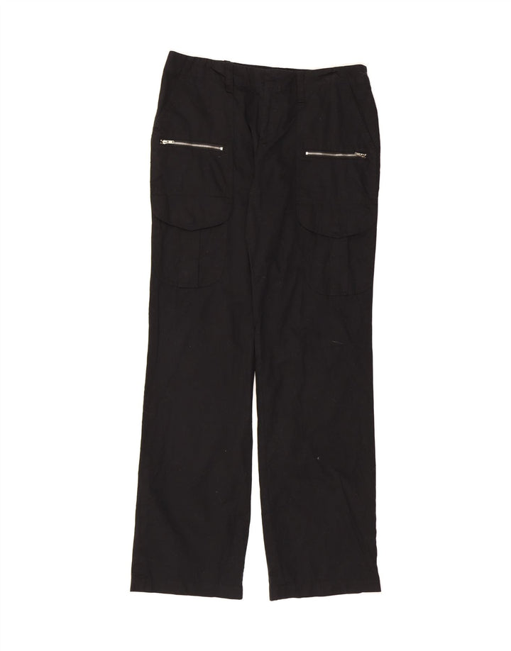 CHAPS Womens Straight Cargo Trousers US 6 Medium W32 L32 Black Cotton Vintage Chaps and Second-Hand Chaps from Messina Hembry 