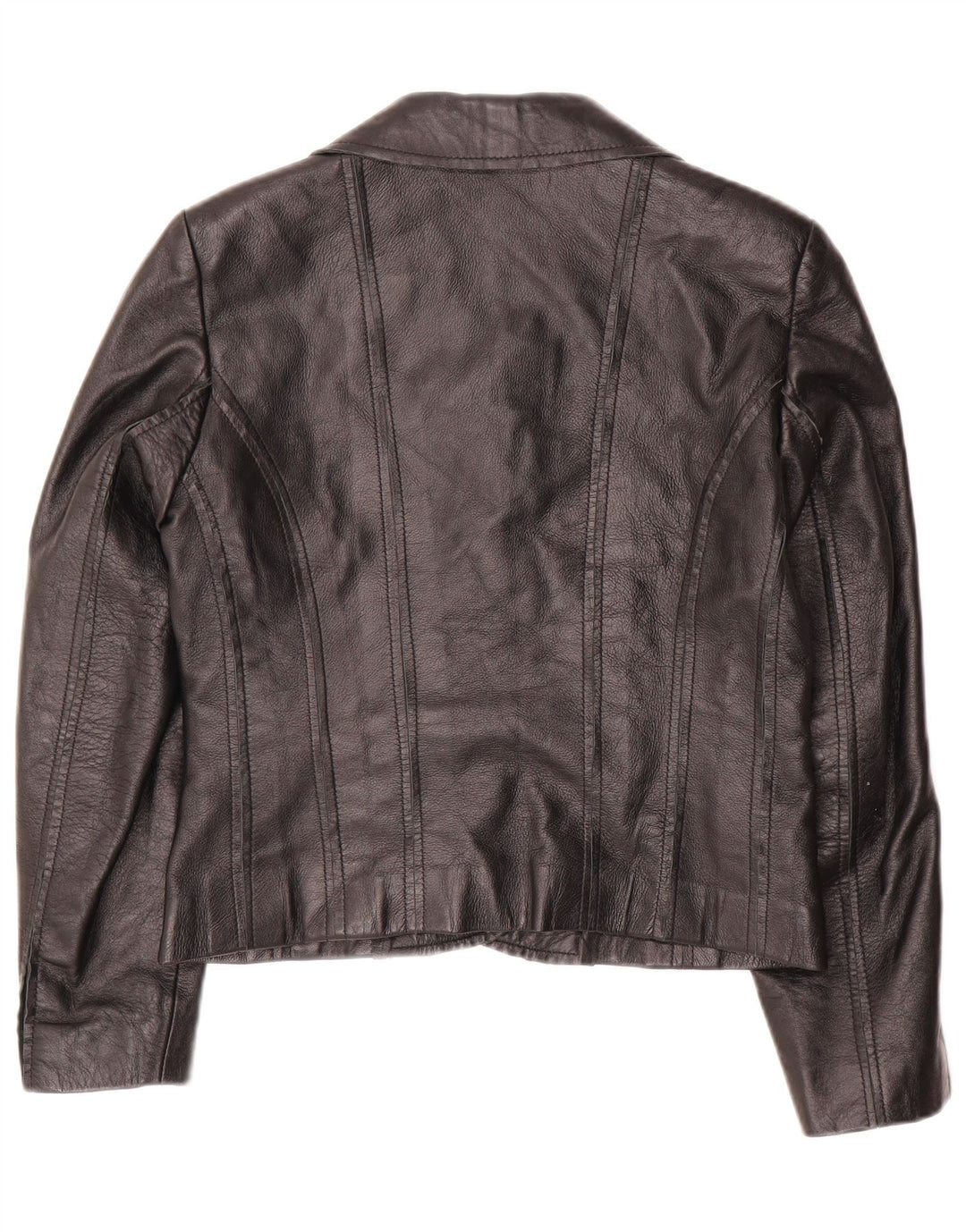 VINTAGE Γυναικείο τζάκετ σακάκι με 2 κουμπιά, μεσαίο μαύρο δέρμα