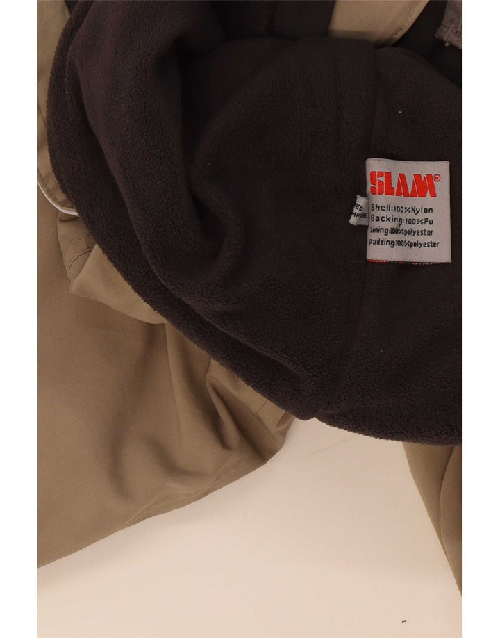 Slam Mens Bomber Jacket UK 44 2XL Beige Nylon