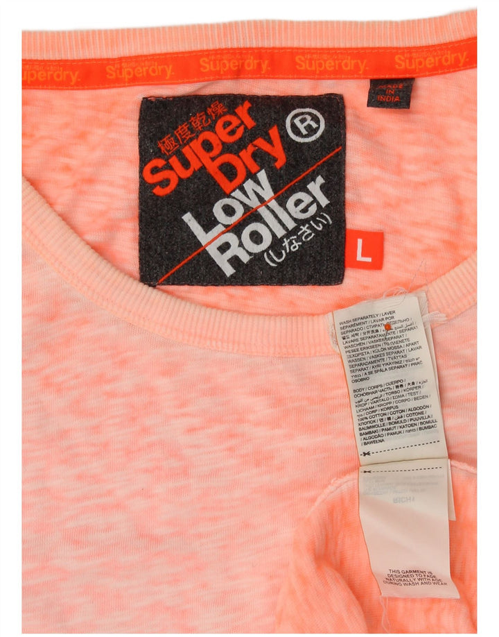 SUPERDRY Γυναικείο γιλέκο με χαμηλό ρολό τοπ UK 16 μεγάλο πορτοκαλί βαμβακερό