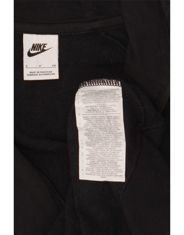 Ανδρικό πουλόβερ Nike με φερμουάρ, μικρό μαύρο βαμβακερό