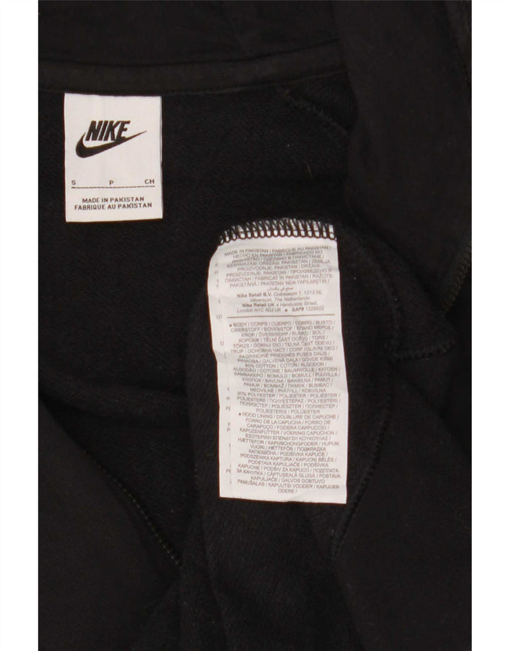Ανδρικό πουλόβερ Nike με φερμουάρ, μικρό μαύρο βαμβακερό