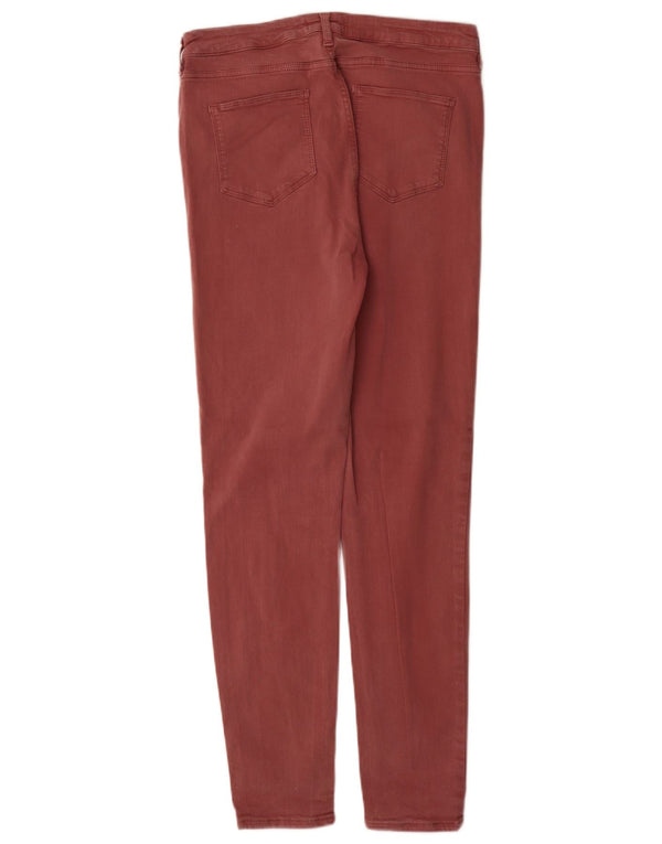 Fat Face Γυναικεία Skinny Jeans UK 14 Large W30 L30 Borgundy Cotton