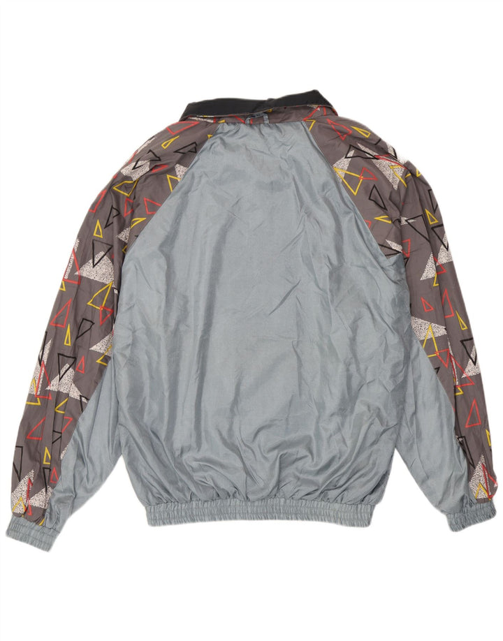 Vintage ανδρική αθλητική φόρμα Top Jacket XL Grey Geometric Polyamide
