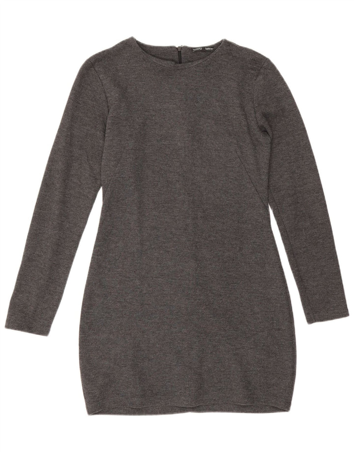 Γυναικείο μακρυμάνικο φόρεμα Zara UK 12 Medium Grey
