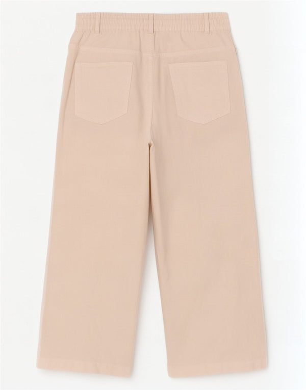 Marks & Spencer Γυναικείο φαρδύ κομμένο παντελόνι UK 12 Medium W30 L25 Λευκό