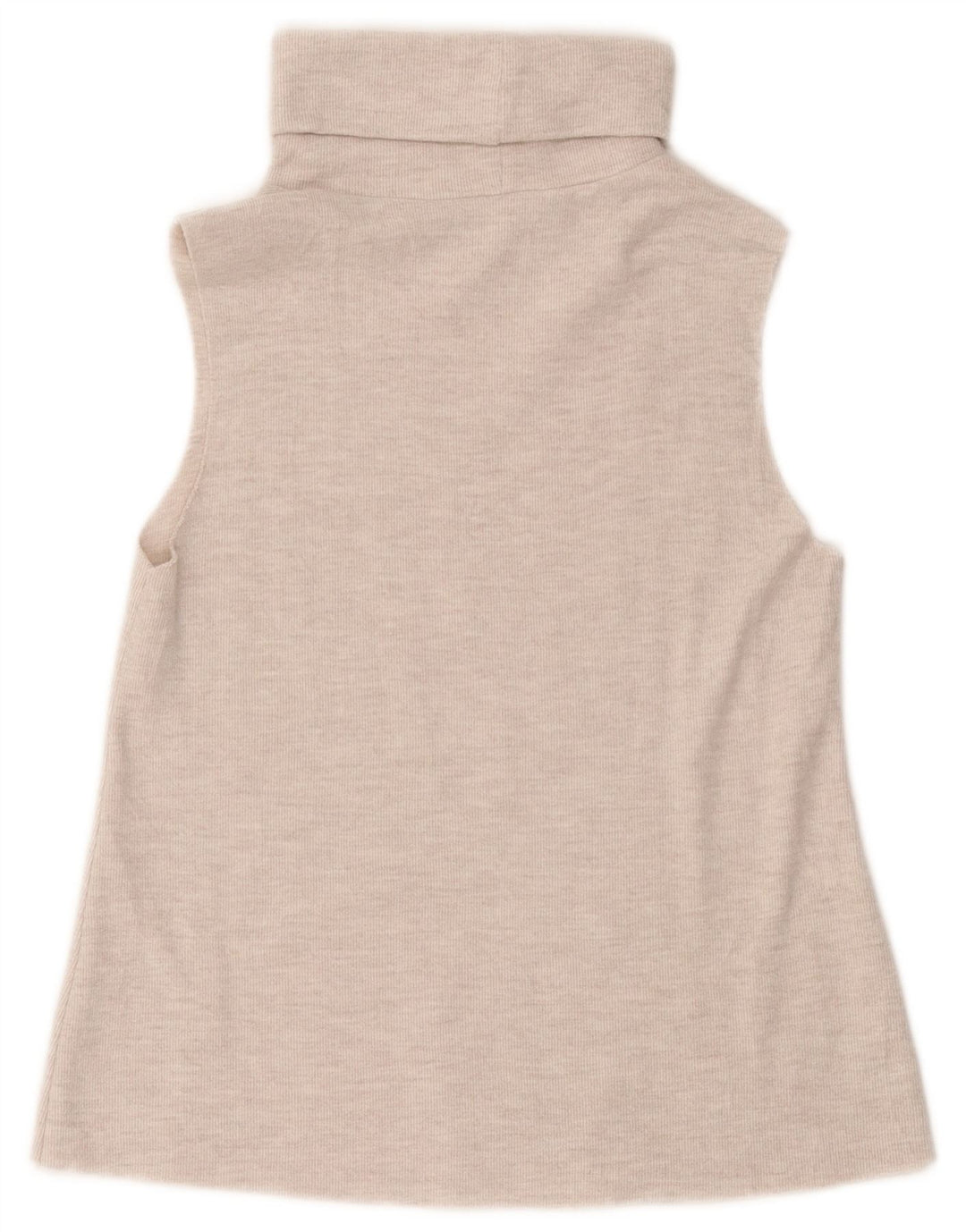 Zara Γυναικεία αμάνικη μπλούζα με ρολό τοπ UK 10 Small White