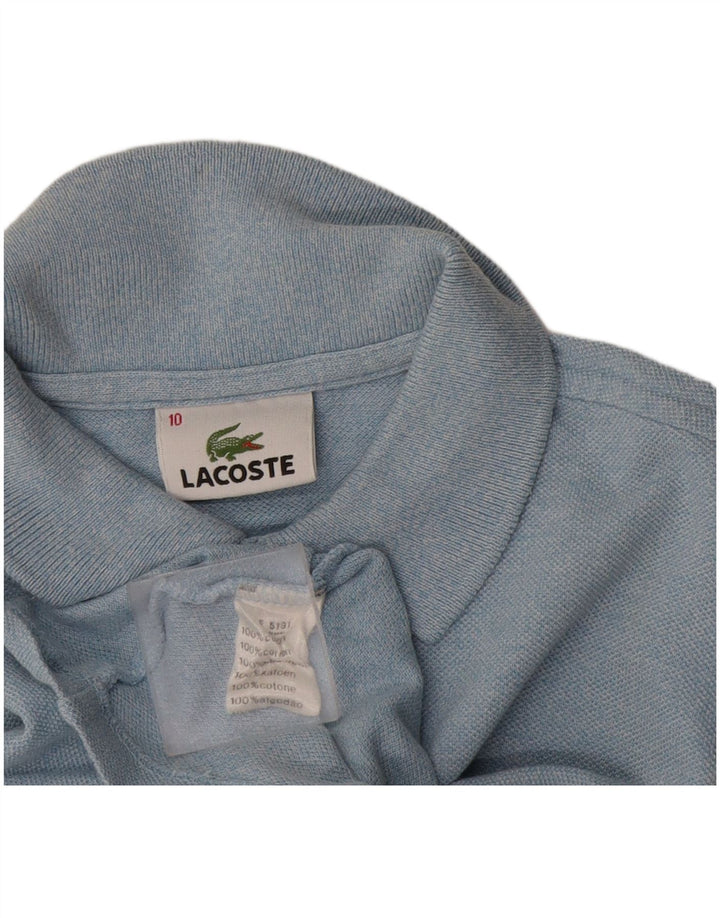Lacoste Boys Polo πουκάμισο 9-10 ετών Μπλε βαμβακερό