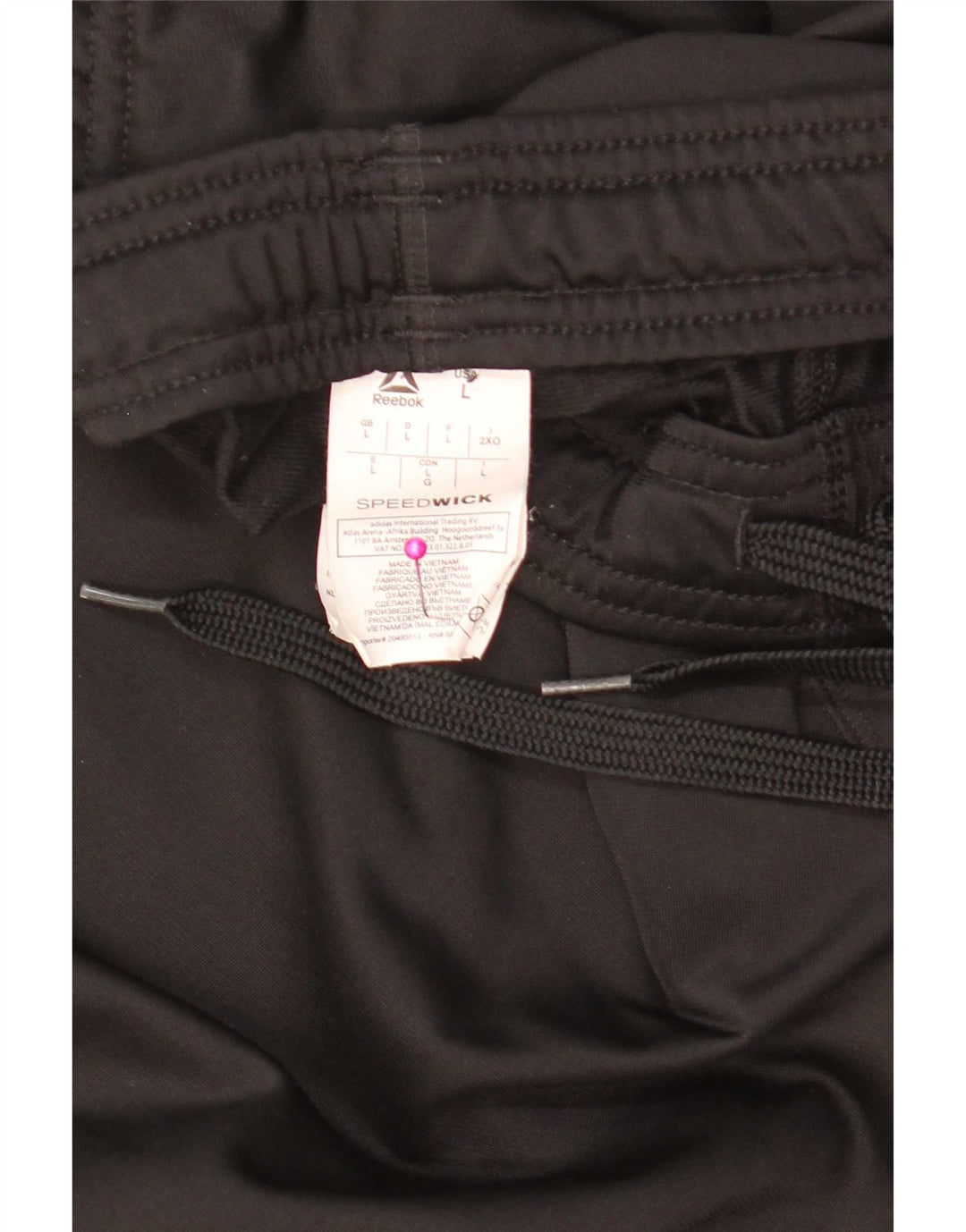 Ανδρική φόρμα Reebok Παντελόνι Joggers Μεγάλο Μαύρο Πολυεστέρα