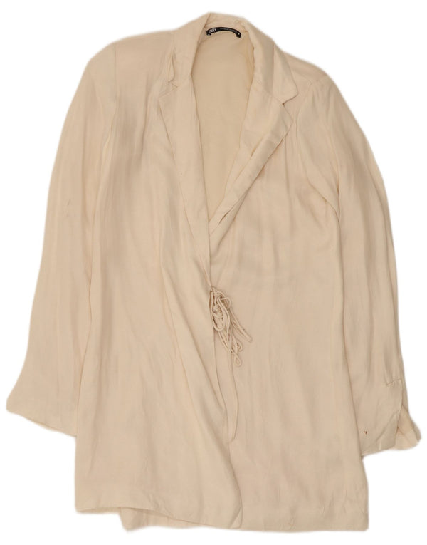 Zara Γυναικείο Πανωφόρι UK 6 XS Off White Viscose