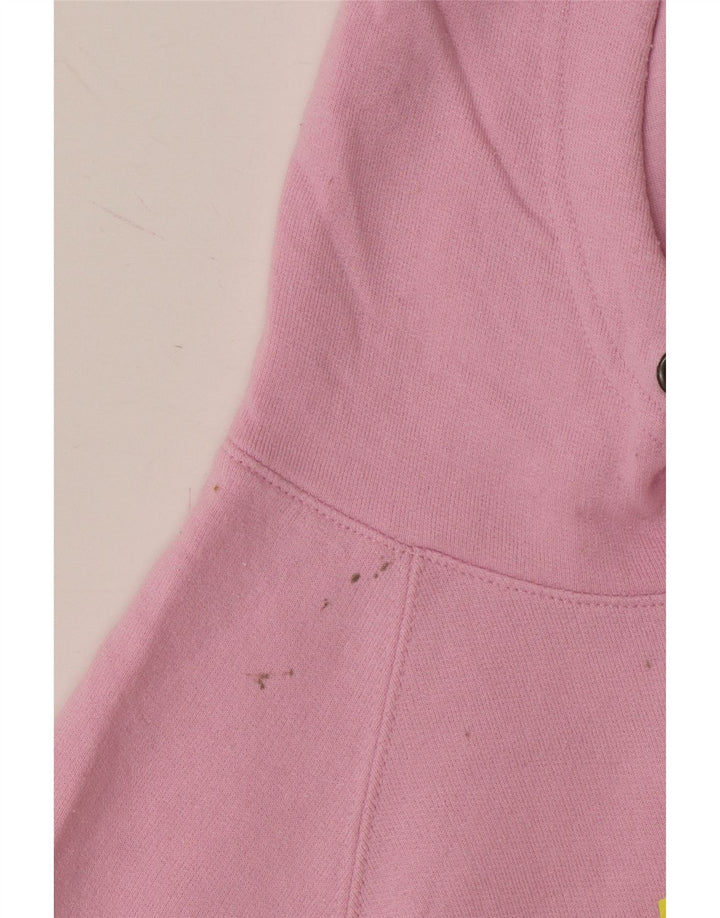 CHAMPION Womens Graphic Oversized Hoodie Jumper UK 10 Small Pink Polyester Vintage Champion and Second-Hand Champion from Messina Hembry 