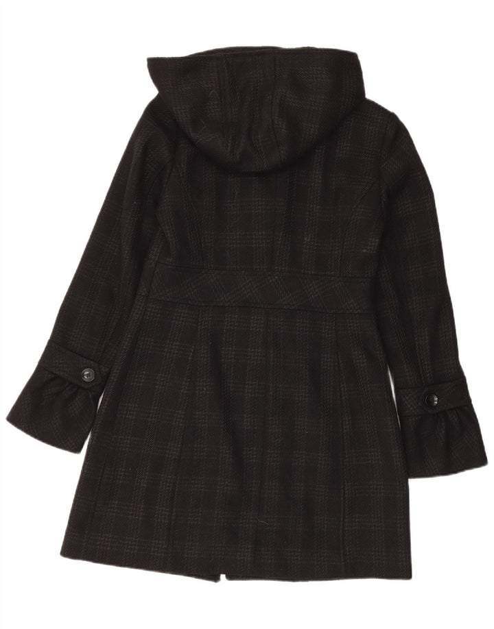 Γυναικείο παλτό Esprit με κουκούλα UK 10 Small Black Houndstooth Polyester
