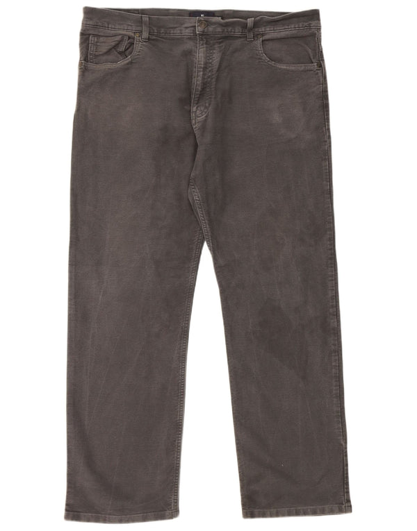 Marks & Spencer Mens Blue Harbor Straight Casual Παντελόνι W40 L31 Γκρι