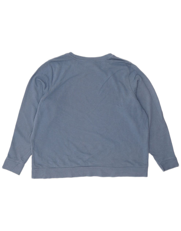 Marks & Spencer Γυναικεία Φούτερ Jumper UK 20 2XL Μπλε βαμβακερό