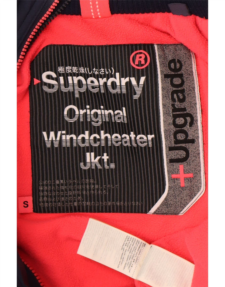 Superdry Γυναικείο Μπουφάν αντιανεμικό γραφικό UK 10 Small Navy Blue