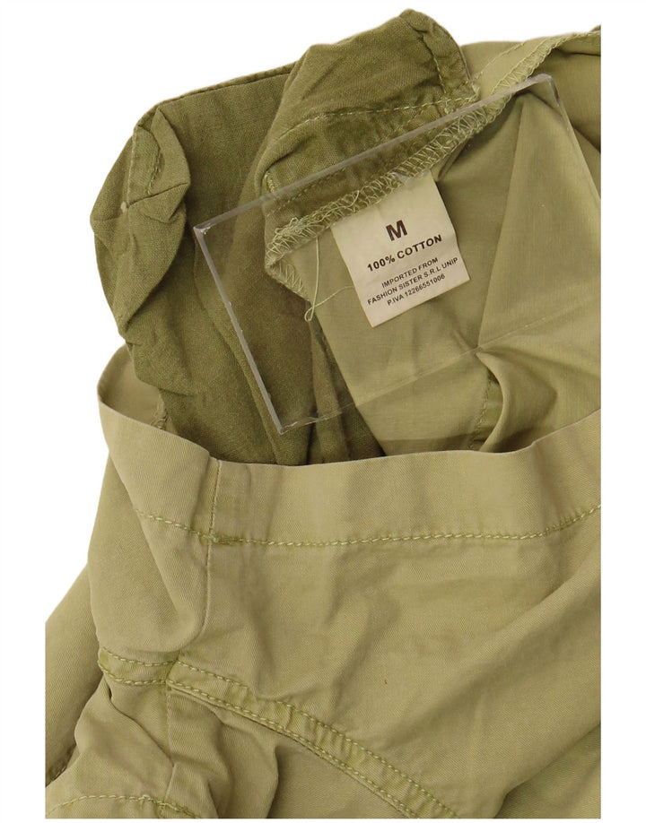 VINTAGE Γυναικείο σορτς Dungarees Μεσαίο W34 Πράσινο βαμβακερό