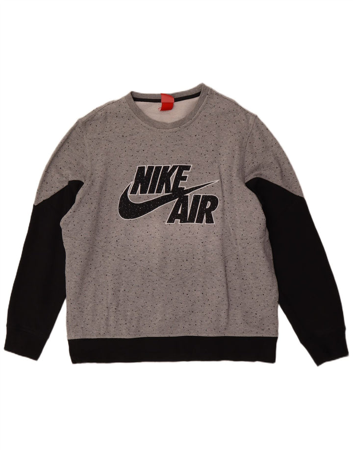 Ανδρικό γραφικό φούτερ Nike Jumper XL Γκρι χρώματος βαμβακερό