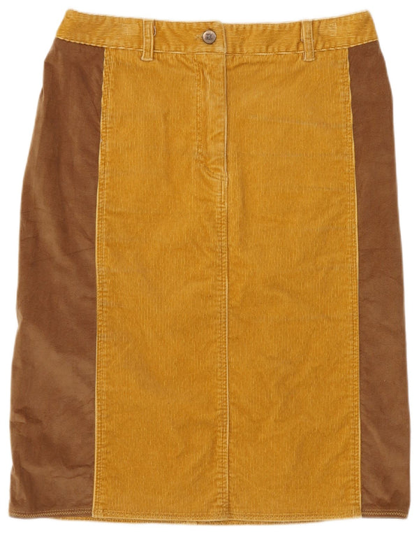 Henry s Γυναικεία κοτλέ φούστα IT 42 Medium W29 Yellow Colourblock