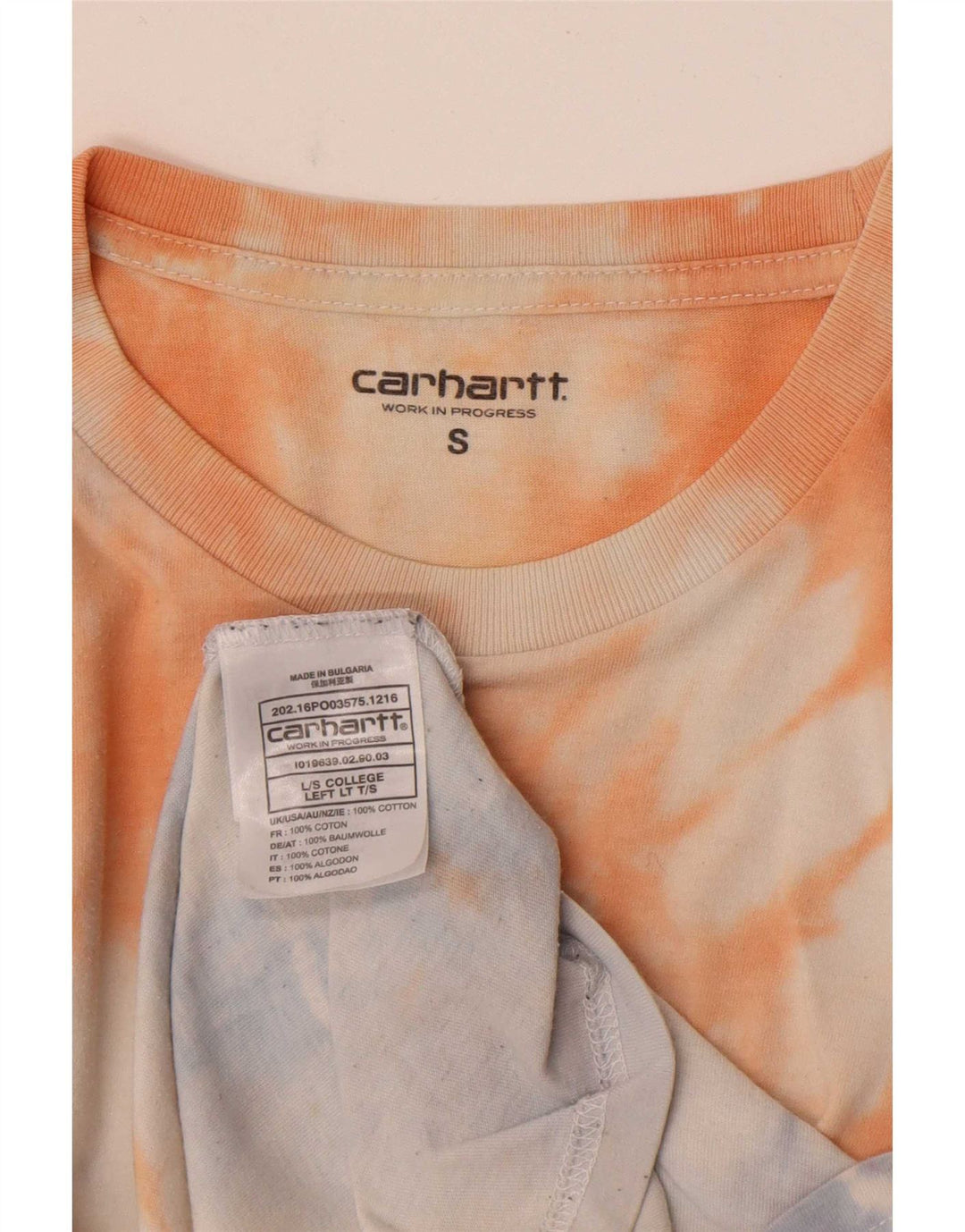 Carhartt Ανδρικό γραφικό τοπ μακρυμάνικο μικρό πολύχρωμο βαμβακερό δέσιμο