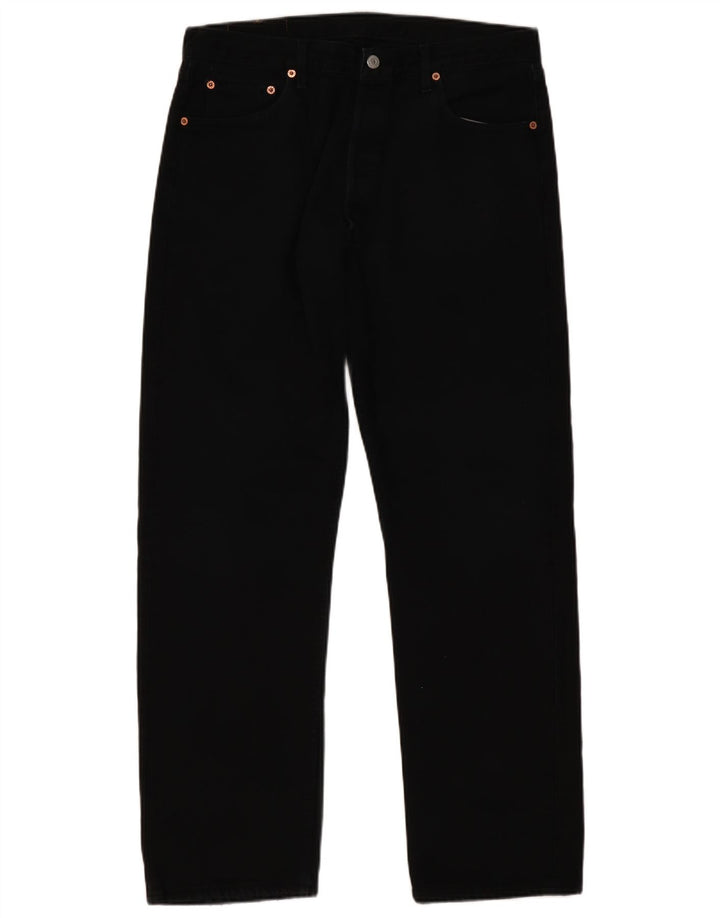 Levi's Mens 501 Straight Jeans W36 L32 Μαύρο