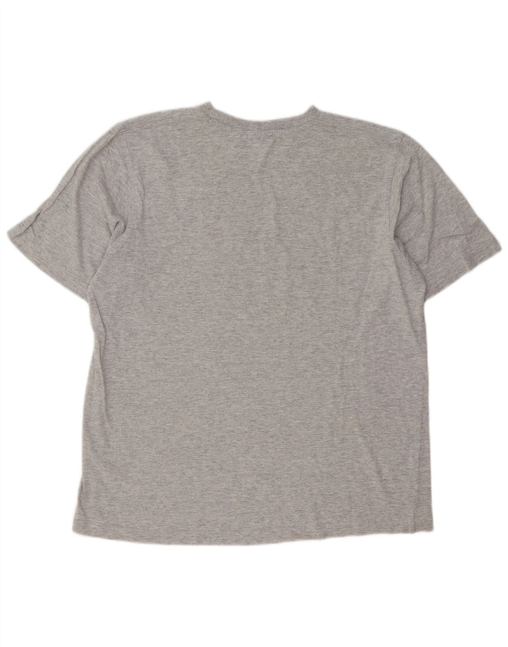 Ανδρικό γραφικό T-Shirt Coveri Τοπ μεσαίου γκρι βαμβακερό