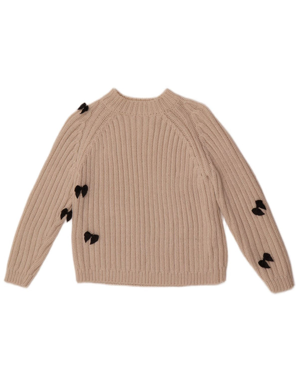 Zara Girls Turtle Neck Jumper πουλόβερ 9-10 ετών Μπεζ ακρυλικό