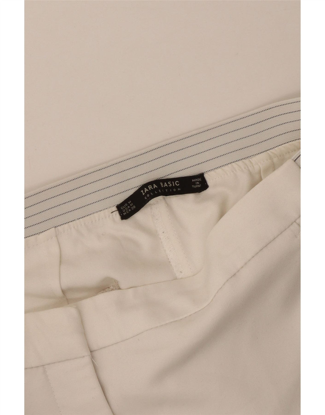 Zara Γυναικείο ίσιο casual παντελόνι Medium W28 L27 Λευκό
