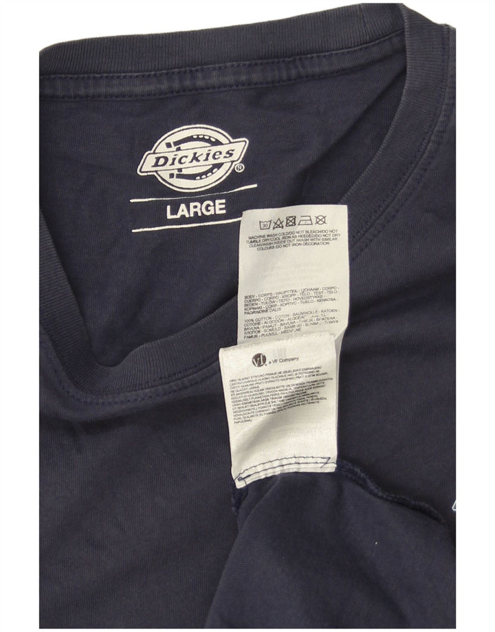 Ανδρικό T-Shirt Dickies Top Large Navy Blue από βαμβάκι