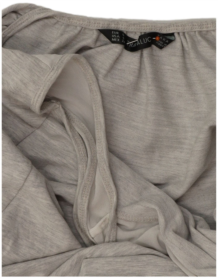 ZARA Γυναικείο Αμάνικο Βασικό Φόρεμα UK 10 Small Grey