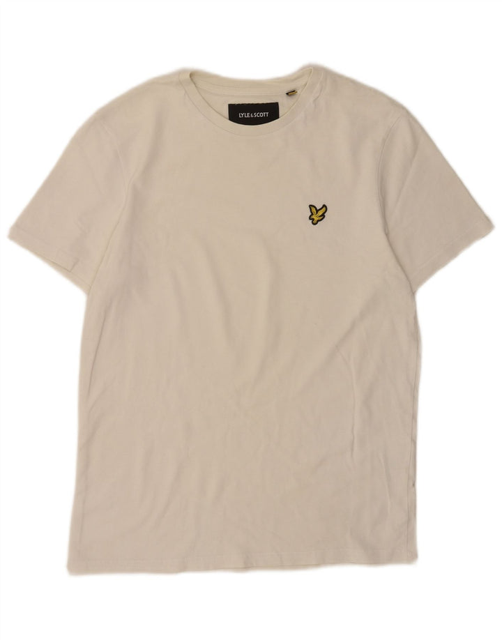 Lyle & Scott Ανδρικό T-Shirt Top Μικρό λευκό βαμβακερό