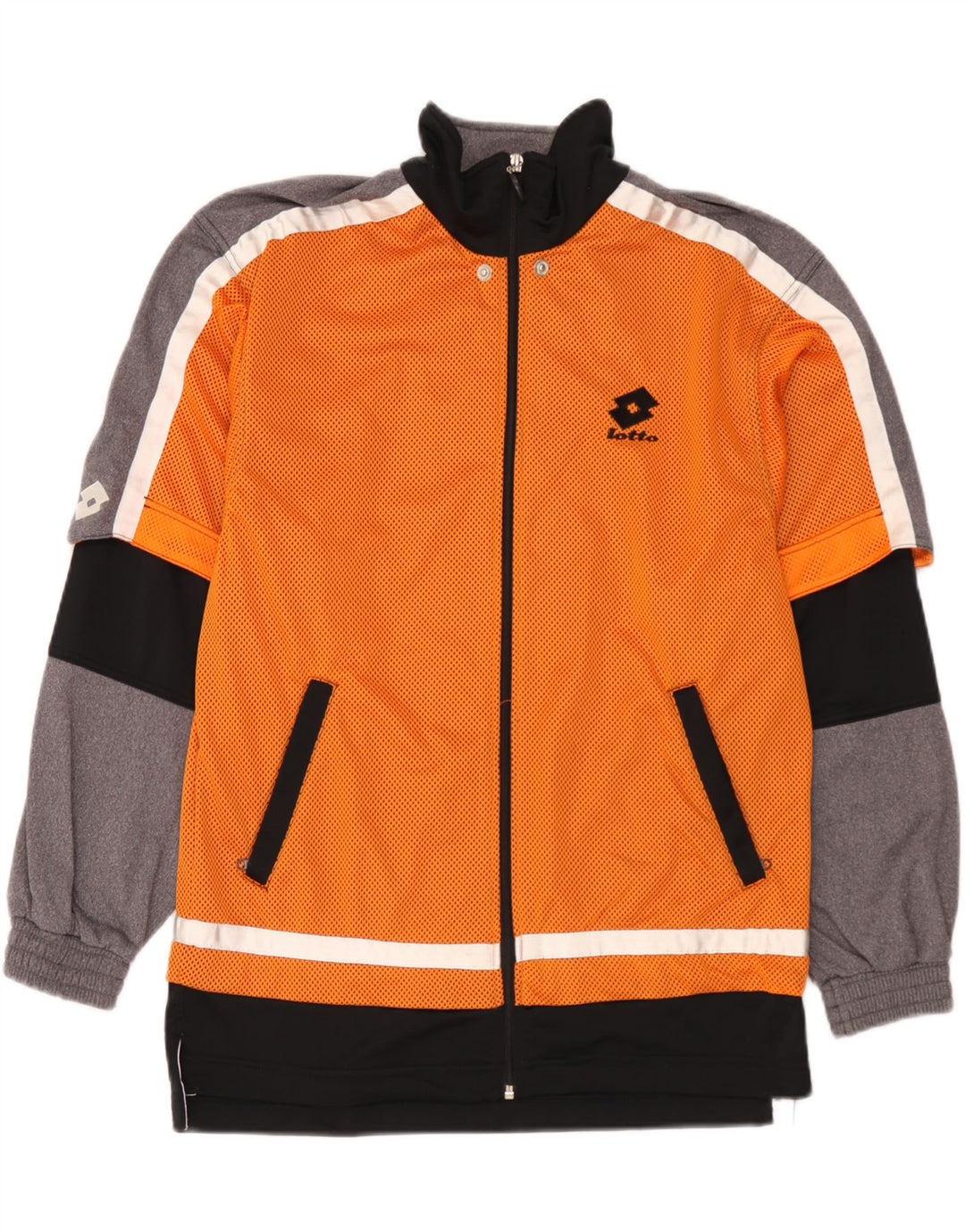 Ανδρική φόρμα γραφικών Lotto Top Jacket Μικρό πορτοκαλί πολύχρωμο πολυεστέρα