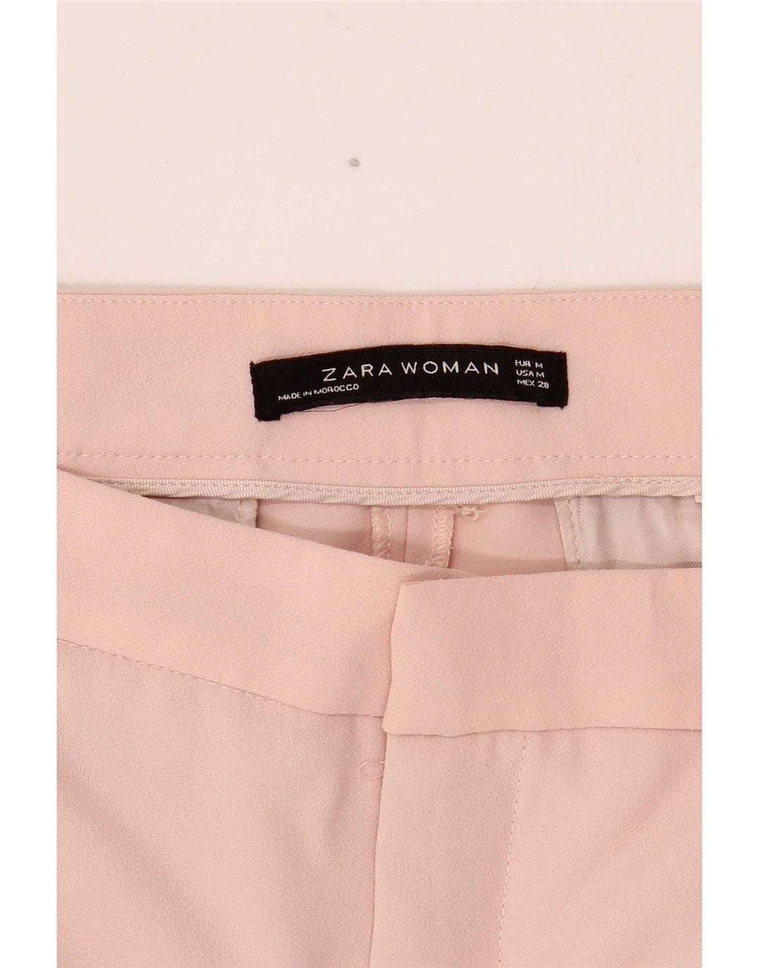 Zara Γυναικείο Cropped Παντελόνι Medium W28 L25 Pink