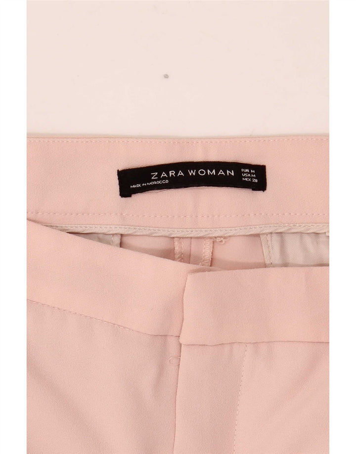 Zara Γυναικείο Cropped Παντελόνι Medium W28 L25 Pink