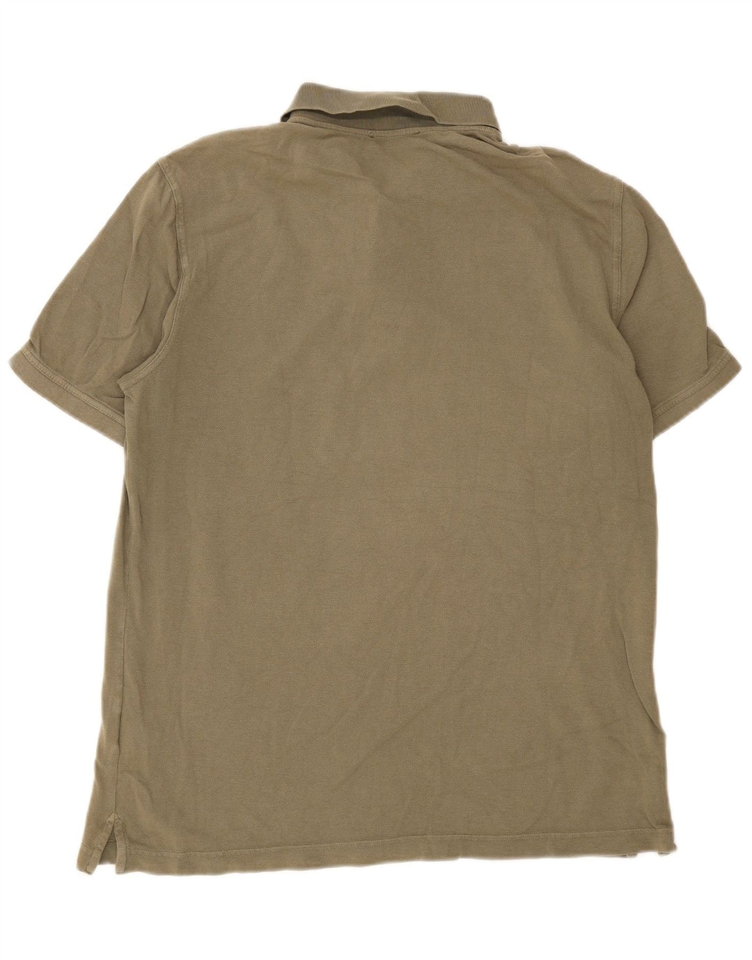 Ανδρικό μπλουζάκι πόλο Benetton XL Χακί βαμβακερό
