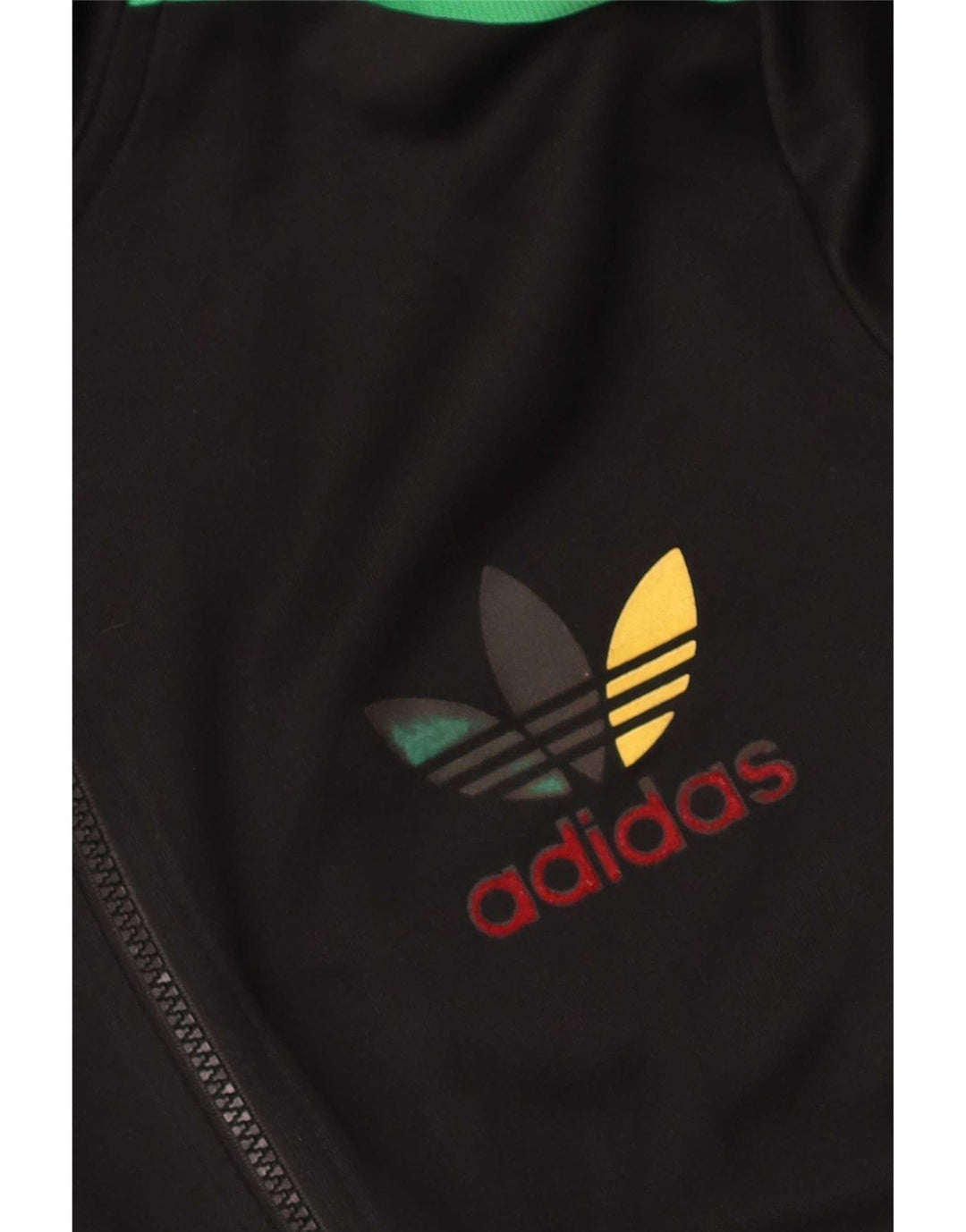 Ανδρικό πουλόβερ Adidas με φερμουάρ με κουκούλα μεσαίου μαύρου πολυεστέρα