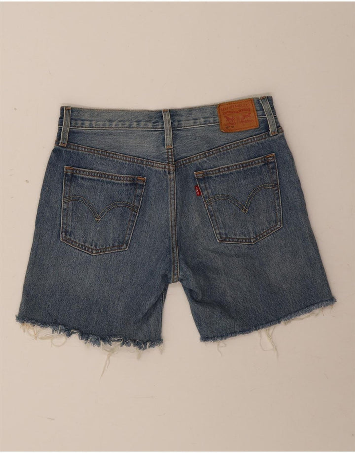 Γυναικείο 501 τζιν σορτς LEVI'S W26 Μικρό βαμβακερό με μπλε στίγματα