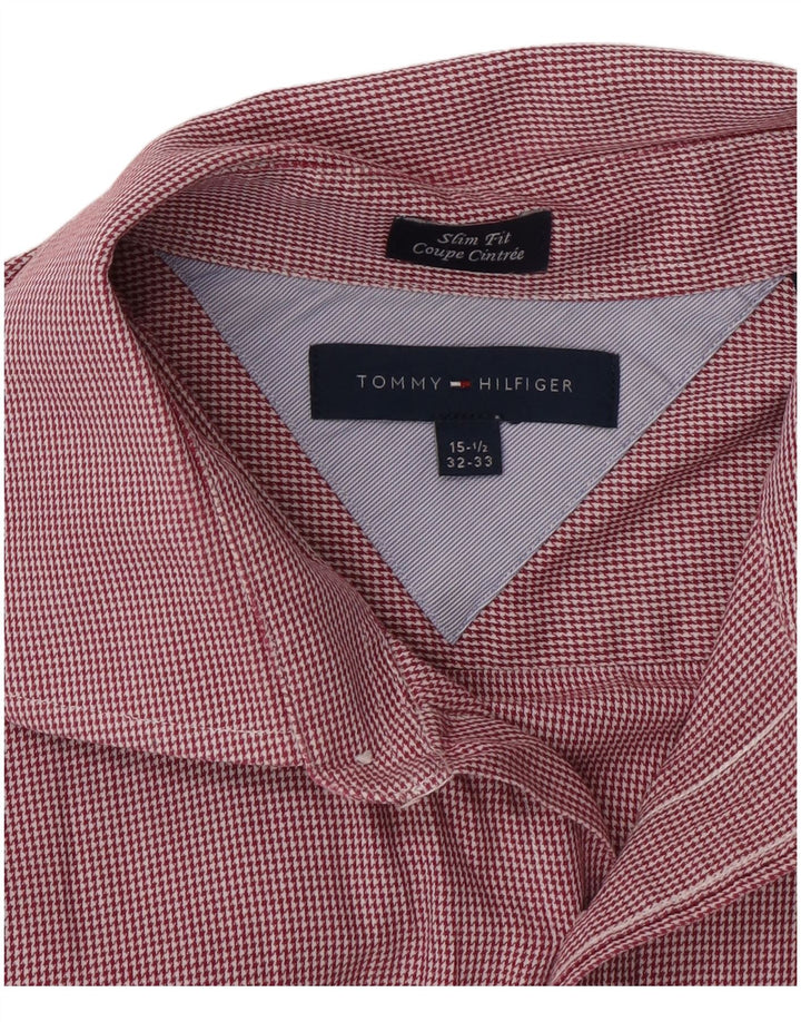 Ανδρικό πουκάμισο Tommy Hilfiger Slim Fit Size 15 1/2 Medium Red Check