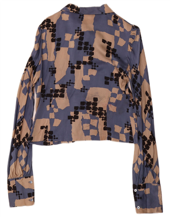 LES COPAINS Γυναικείο Σετ Φούστας 2 τεμαχίων IT 42 Medium W28 Μπλε γεωμετρικό μεταξωτό