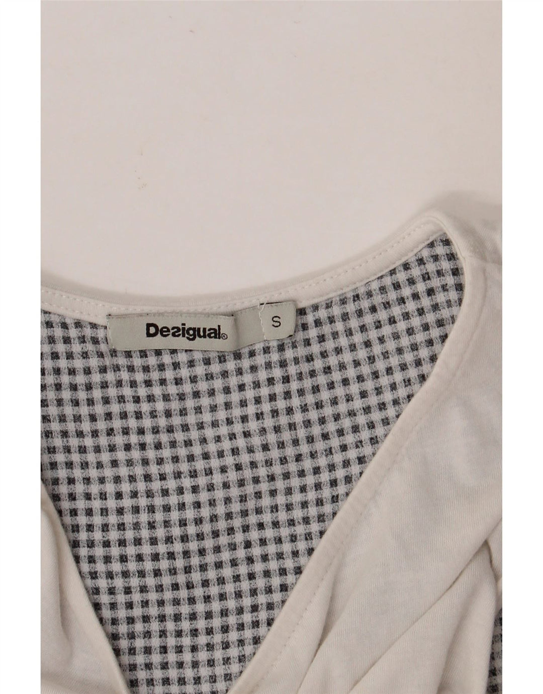 DESIGUAL Γυναικεία Αμάνικη Μπλούζα Τοπ UK 10 Small White Floral