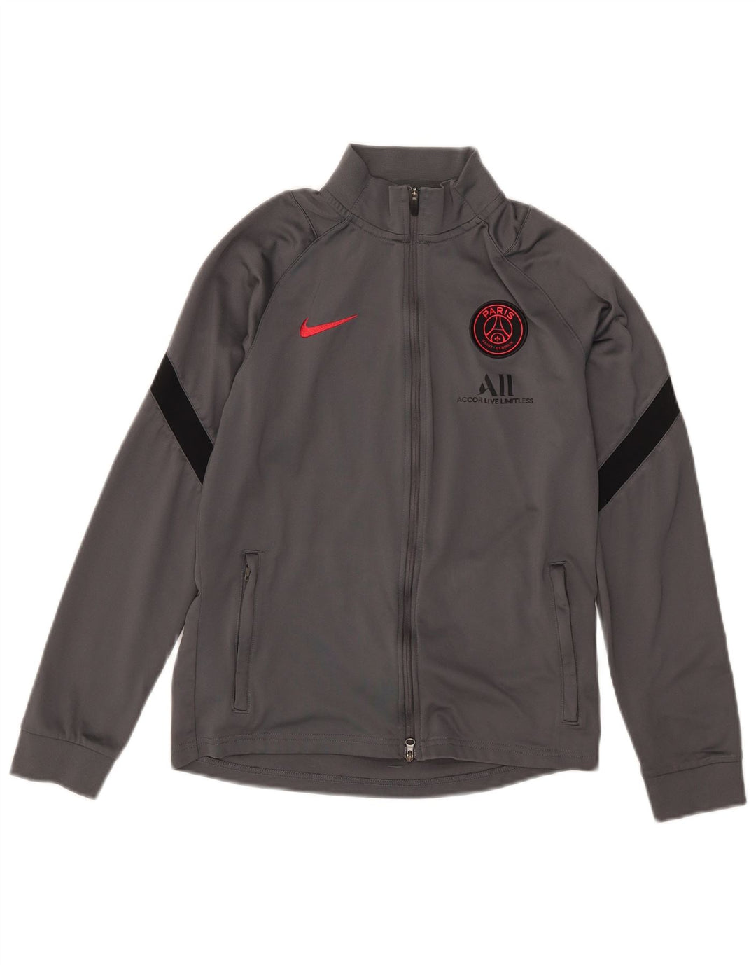 Μπουφάν Nike Boys Paris Saint-Germain αθλητική φόρμα 12-13 ετών μεγάλο γκρι