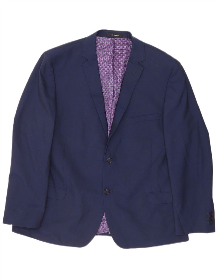 Ted Baker Ανδρικό μπουφάν σακάκι με 2 κουμπιά UK 46 3XL Navy Blue Wool