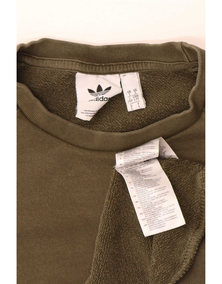 Ανδρικό φούτερ Adidas Jumper Μεγάλο Χακί Βαμβακερό