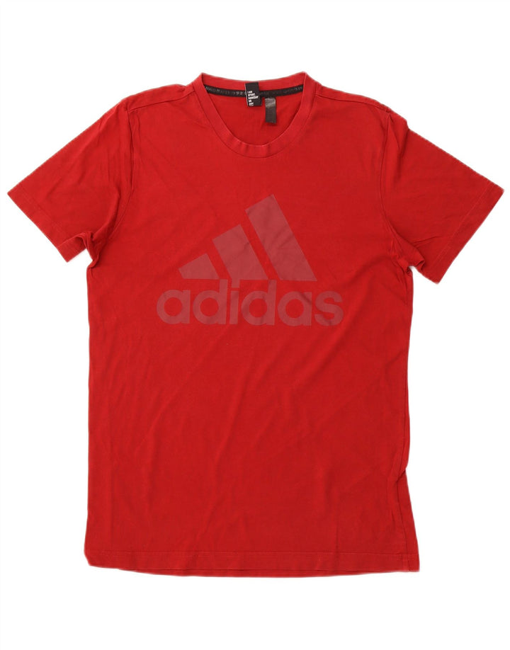 Ανδρικό γραφικό T-Shirt ADIDAS Top Μεσαίο κόκκινο βαμβακερό