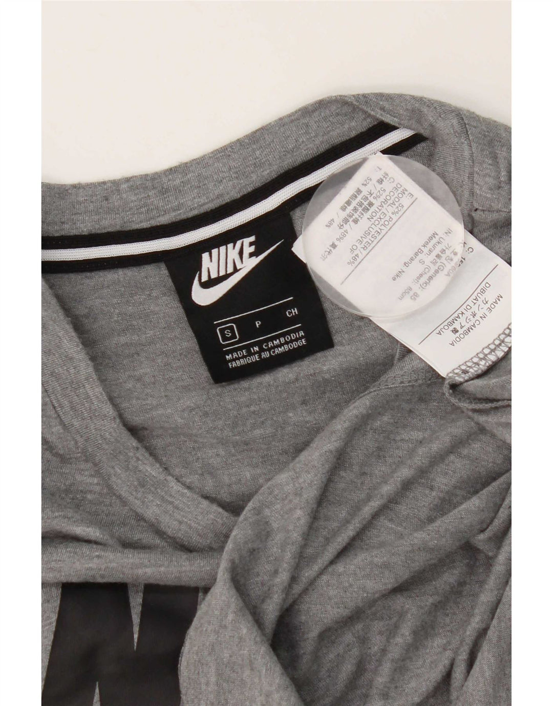 Ανδρικό μπλουζάκι Nike με γραφικά μπλουζάκια με τοπ μικρού γκρι πολυεστέρα