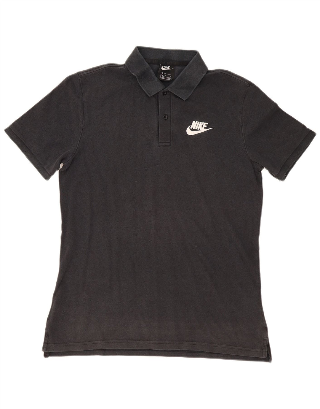 Ανδρικό μπλουζάκι πόλο Nike, μεσαίο μαύρο βαμβακερό
