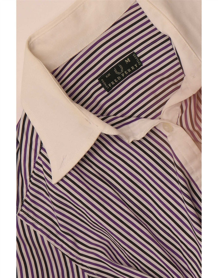 Fred Perry Γυναικείο Επίσημο Πουκάμισο UK 12 Μεσαίων Μωβ ρίγες