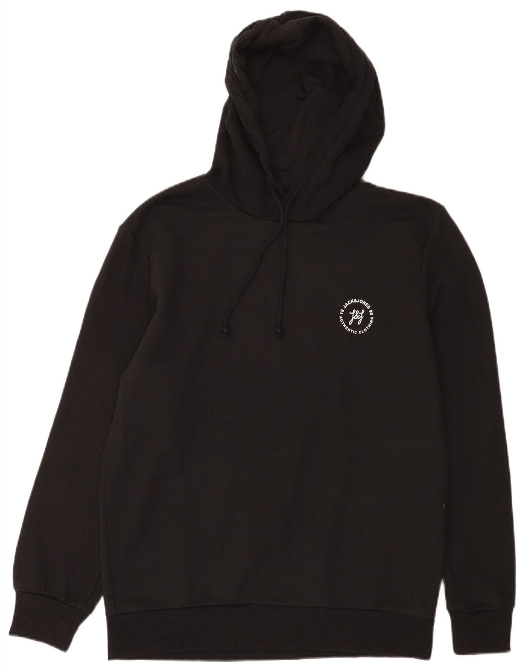 Jack & Jones Ανδρικό φούτερ με κουκούλα, μεγάλο μαύρο βαμβακερό