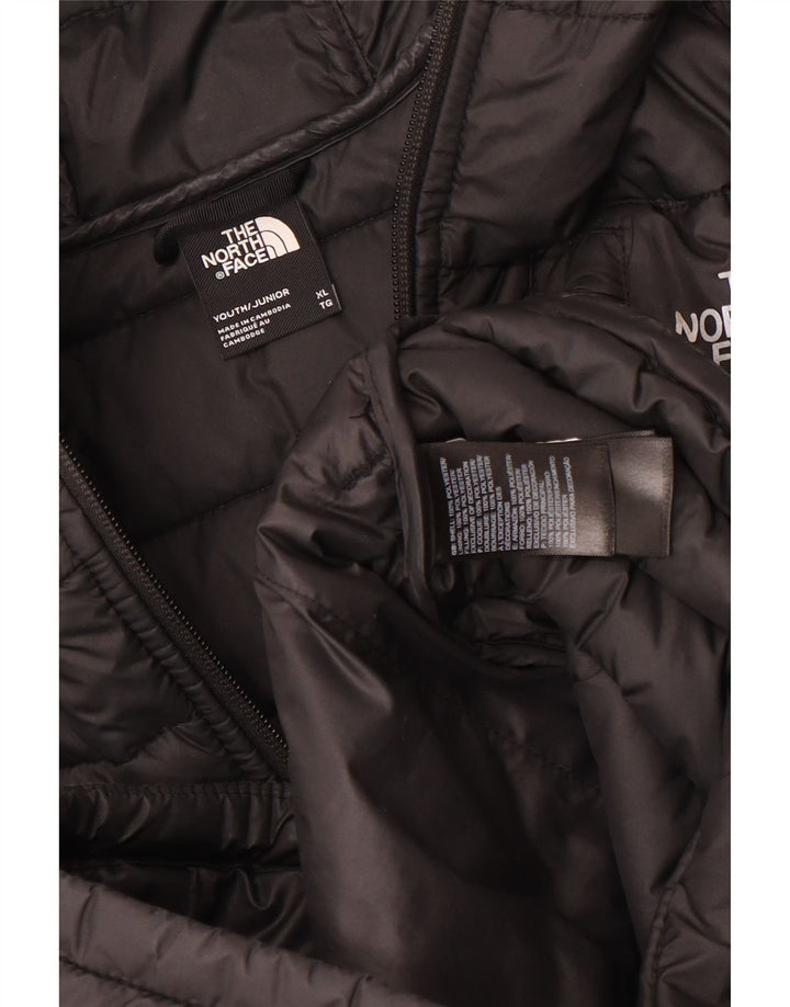 The North Face Boys Hooded Jacket padded 14-15 Years XL Black Polyester