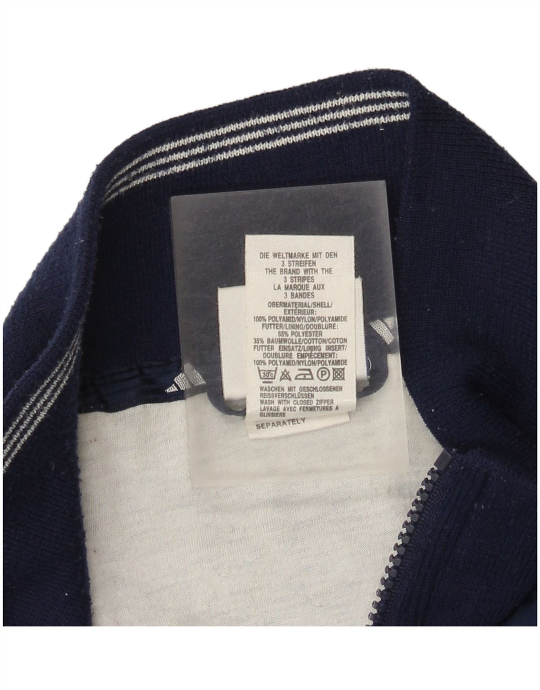 Adidas γυναικείο τζάκετ αντιανεμικό μεγάλου μεγέθους UK 14 Medium Navy Blue Polyamide